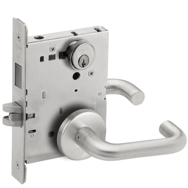 Schlage Corridor Mortise Lock with Deadbolt, 03B Design, Satin Chrome L9456P 03B 626 - main